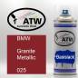 Preview: BMW, Granite Metallic, 025: 400ml Sprühdose, von ATW Autoteile West.